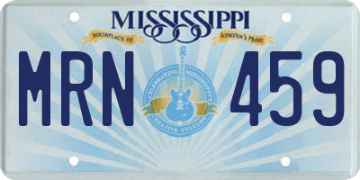 MS license plate MRN459