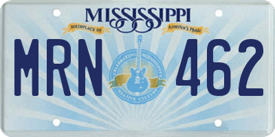 MS license plate MRN462