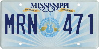 MS license plate MRN471