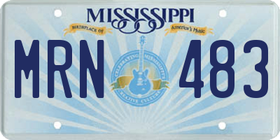 MS license plate MRN483