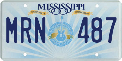 MS license plate MRN487