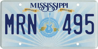 MS license plate MRN495