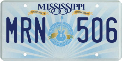 MS license plate MRN506