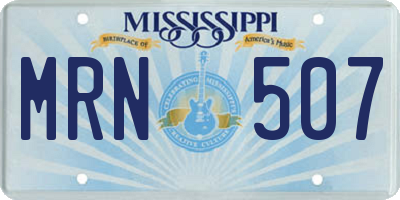 MS license plate MRN507