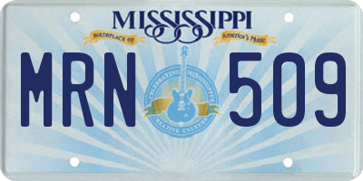MS license plate MRN509