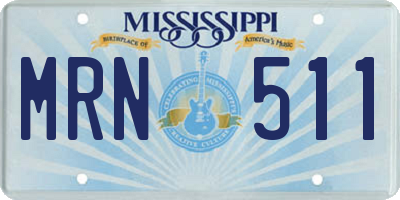 MS license plate MRN511