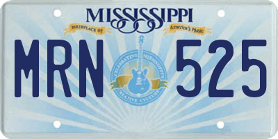 MS license plate MRN525