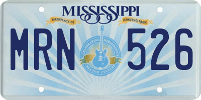 MS license plate MRN526