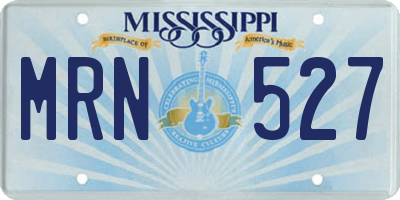 MS license plate MRN527