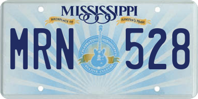 MS license plate MRN528