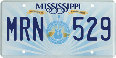 MS license plate MRN529