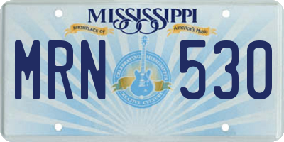 MS license plate MRN530