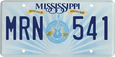MS license plate MRN541