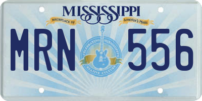 MS license plate MRN556