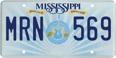 MS license plate MRN569
