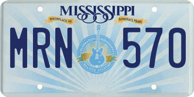 MS license plate MRN570