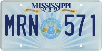 MS license plate MRN571