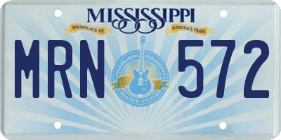 MS license plate MRN572
