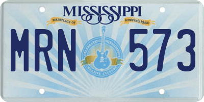 MS license plate MRN573