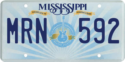 MS license plate MRN592