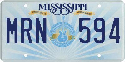 MS license plate MRN594