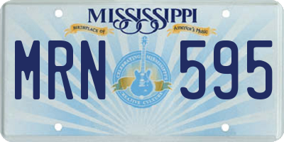 MS license plate MRN595