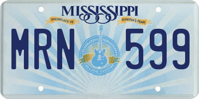 MS license plate MRN599