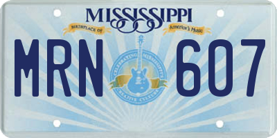 MS license plate MRN607