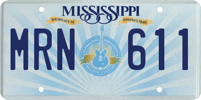 MS license plate MRN611