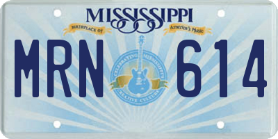 MS license plate MRN614