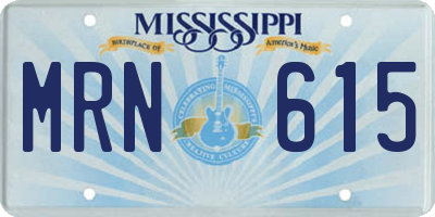 MS license plate MRN615