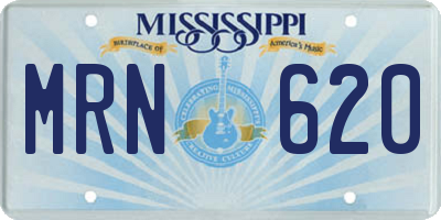 MS license plate MRN620