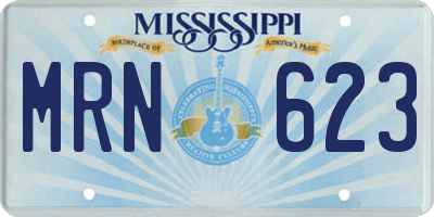 MS license plate MRN623
