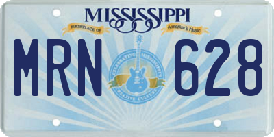 MS license plate MRN628