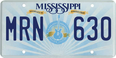 MS license plate MRN630