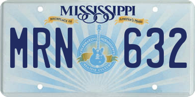 MS license plate MRN632