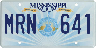 MS license plate MRN641