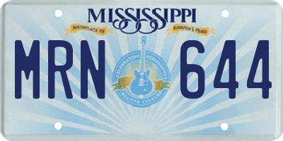 MS license plate MRN644