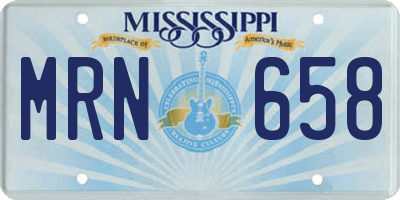 MS license plate MRN658