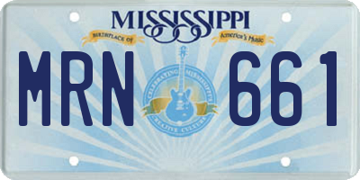 MS license plate MRN661