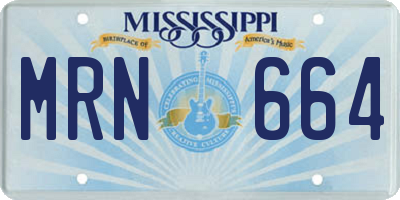 MS license plate MRN664