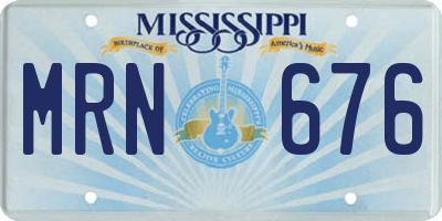 MS license plate MRN676