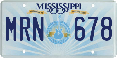 MS license plate MRN678
