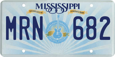 MS license plate MRN682