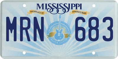 MS license plate MRN683
