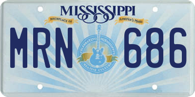 MS license plate MRN686