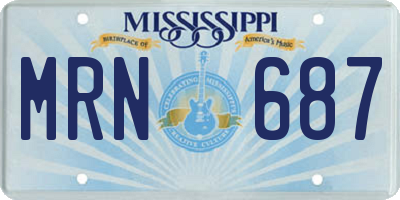 MS license plate MRN687