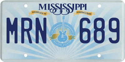 MS license plate MRN689