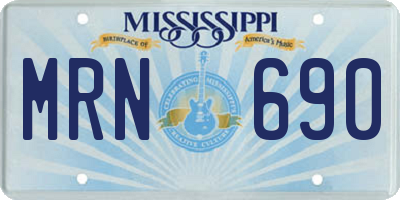 MS license plate MRN690