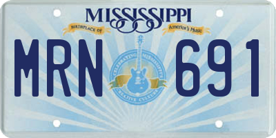 MS license plate MRN691